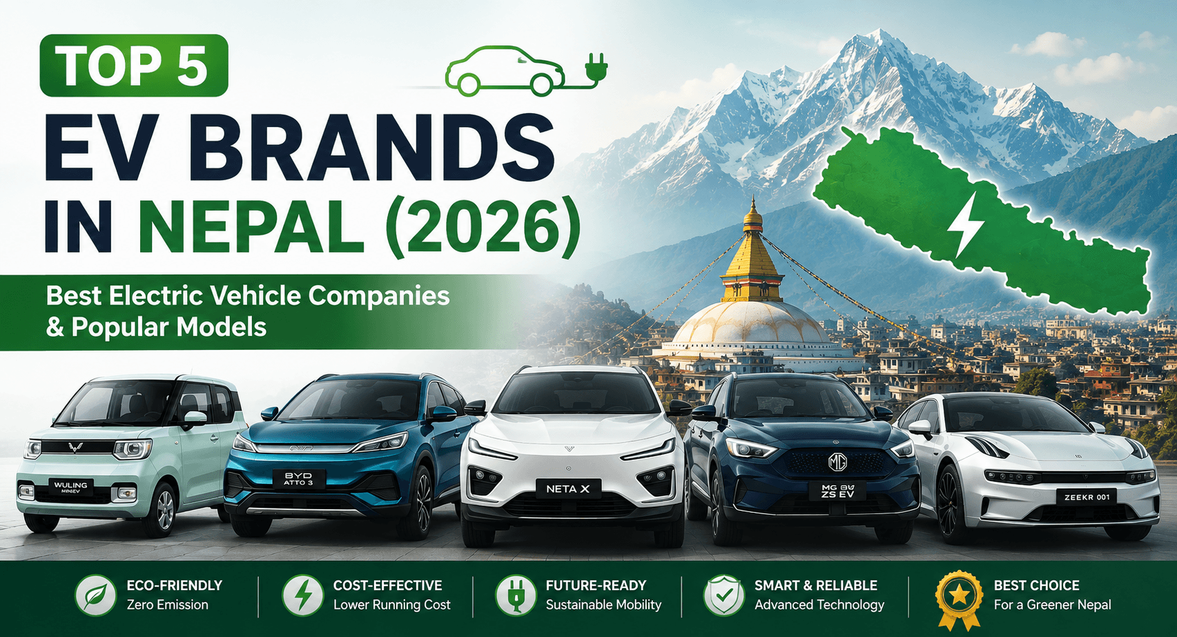 Top 5 EV Brands in Nepal (2026) | Best Electric Vehicle Companies & Popular Models